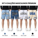 Kit 4 Shorts Masculinos Chicago + Brinde Exclusivo